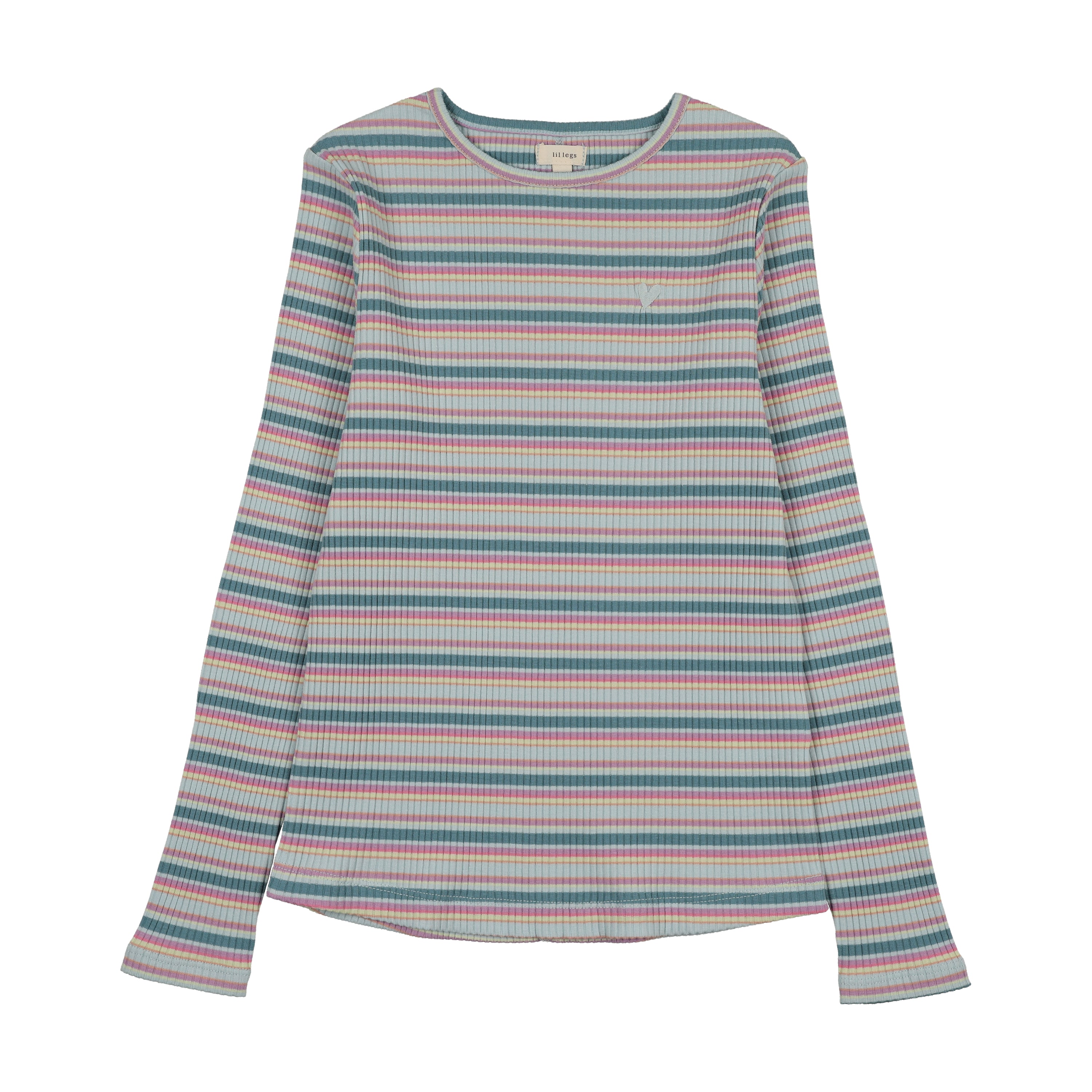 Basic Stripe Tee-Pastel Multi