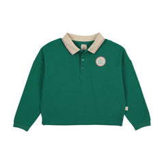 Boating Crew Patch Girls Polo-Electric Green