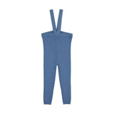 Knit Suspender Leggings - Fresh Blue
