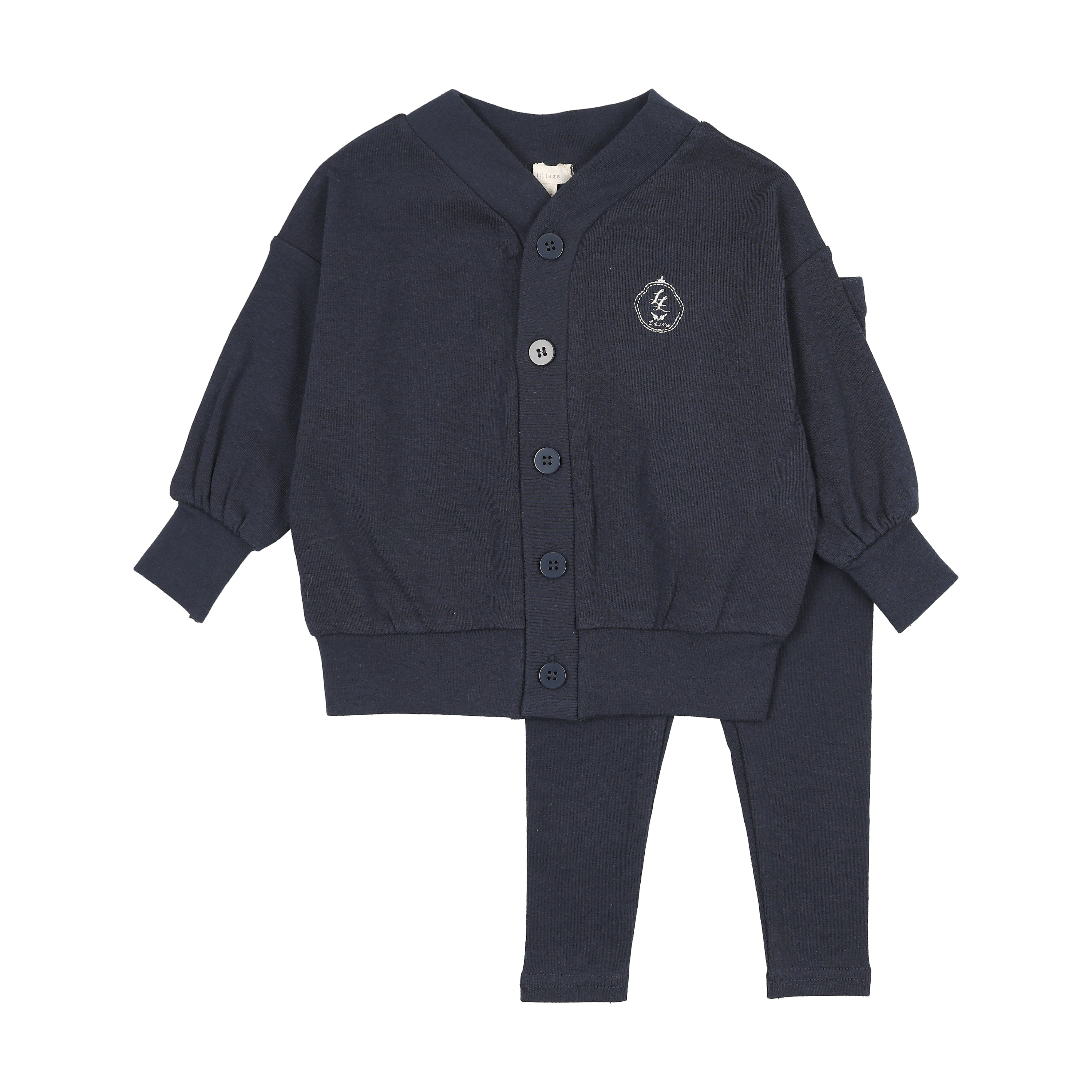 Boys Shabbos Lounge Set-Navy