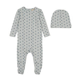 Dainty Print Footie-Blue Branch