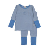 Striped Lounge Set-Frsh Blu Stripe