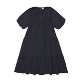 Puff Sleeve Maxi 3/4-Navy