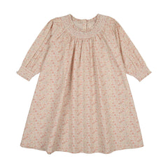 Sunny Blossoms 3/4 Sleeve Dress-Bud Pink