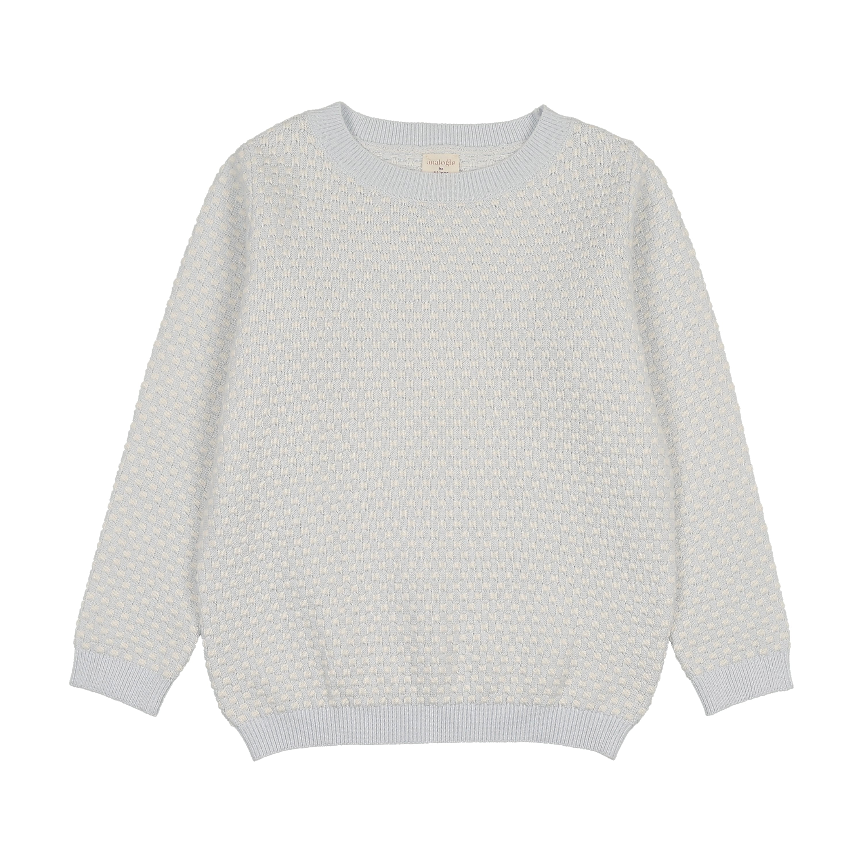 Long Sleeve Crewneck Sweater-Clear Blue