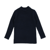 Basic Knit Mockneck - Navy