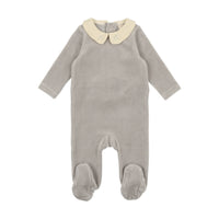 Velour Collar Footie