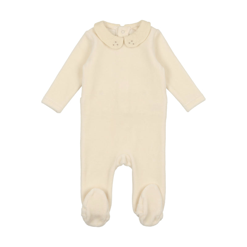 Velour Collar Footie