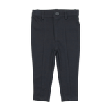 Basic Knit Stretch Pants With Seam - Heather Grey