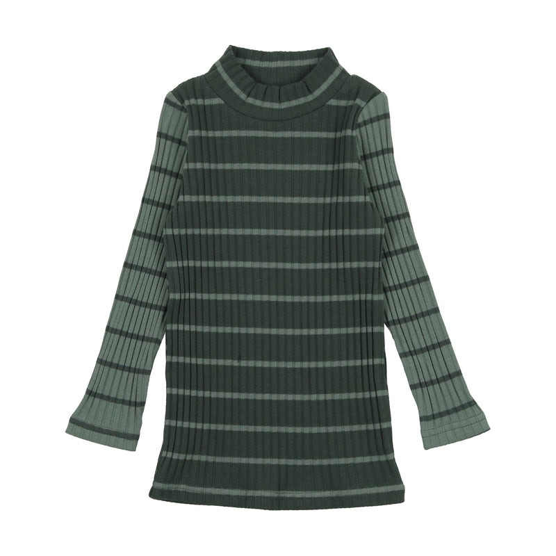 Stripe Mockneck