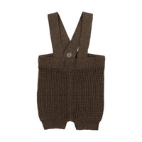 Short Knit Waffle Overalls