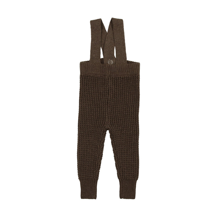 Long Knit Waffle Overalls