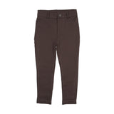 Ponte Pants Without Seam-Chocolate Brown