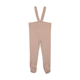 Footed Suspender Leggings-Dusty Pink