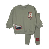 Patch Toddler Set-Dried Green