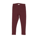 Ribbed Leggings-Burgundy