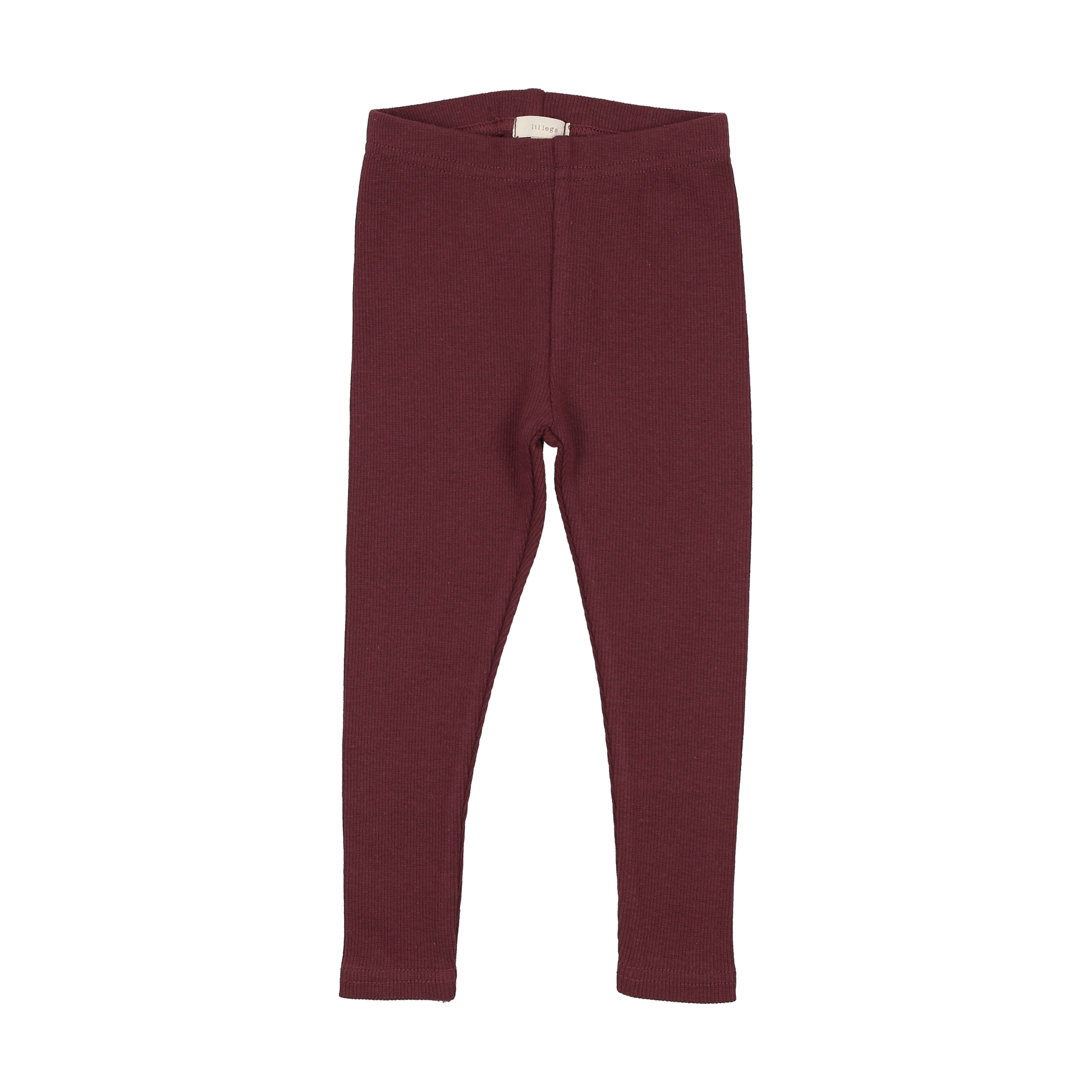 Ribbed Leggings-Burgundy