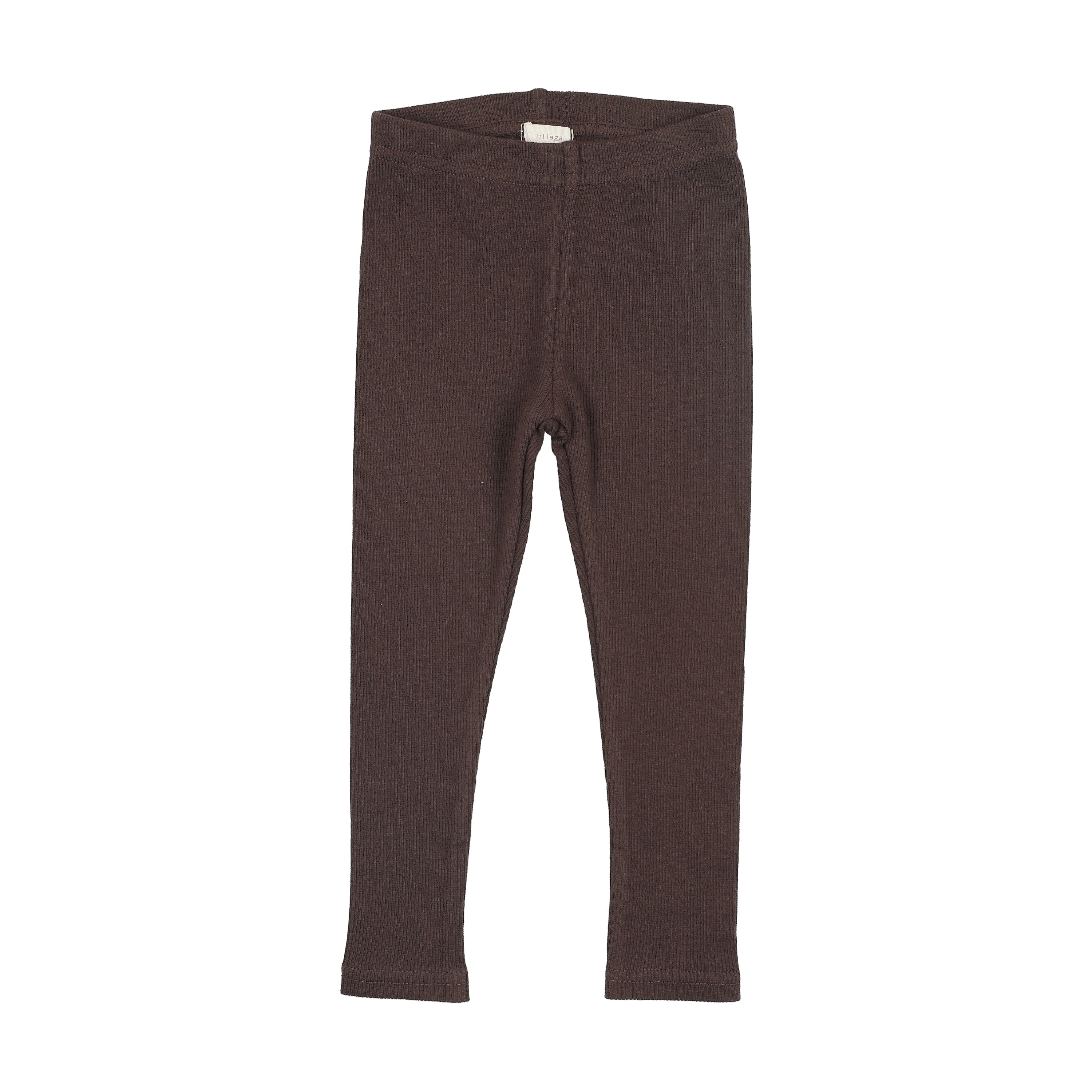 Ribbed Leggings-Chocolate Brown