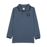 Double Stripe Polo-Vintage Blue