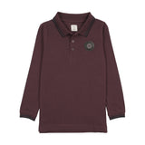 Double Stripe Polo-Deep Burgundy