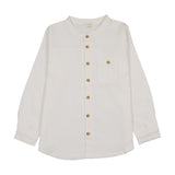 Boys Mandarin Dress Shirt-Winter White