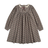 Home Garden Laced Trimmed Dress-Oxford Tan Print