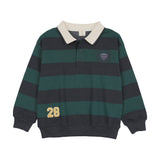 Fan Club Polo Sweatshirt-Varsity/Navy Green