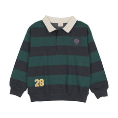 Fan Club Polo Sweatshirt-Varsity/Navy Green