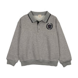 Fan Club Polo Sweatshirt-Light Gray Heather