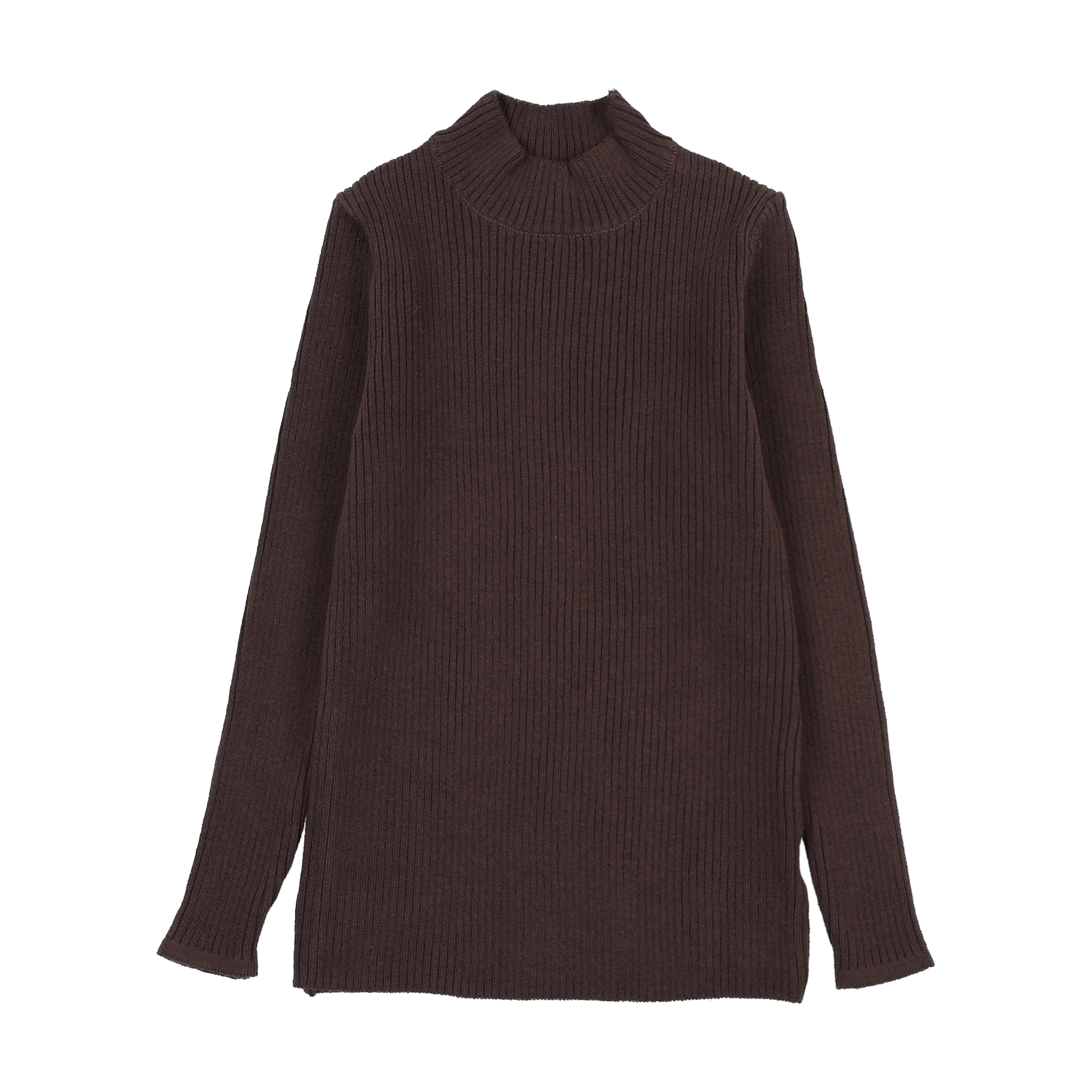 Basic Knit Mockneck- Brown