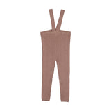 Knit Suspender Leggings-Dried Rose