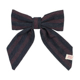 Denim-Day-Large-Bow-Clip-Linear Denim Print