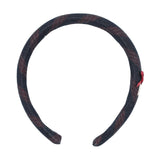 Denim Day Headband-Linear Denim Print