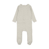 Mini flora print footie-cream/blue