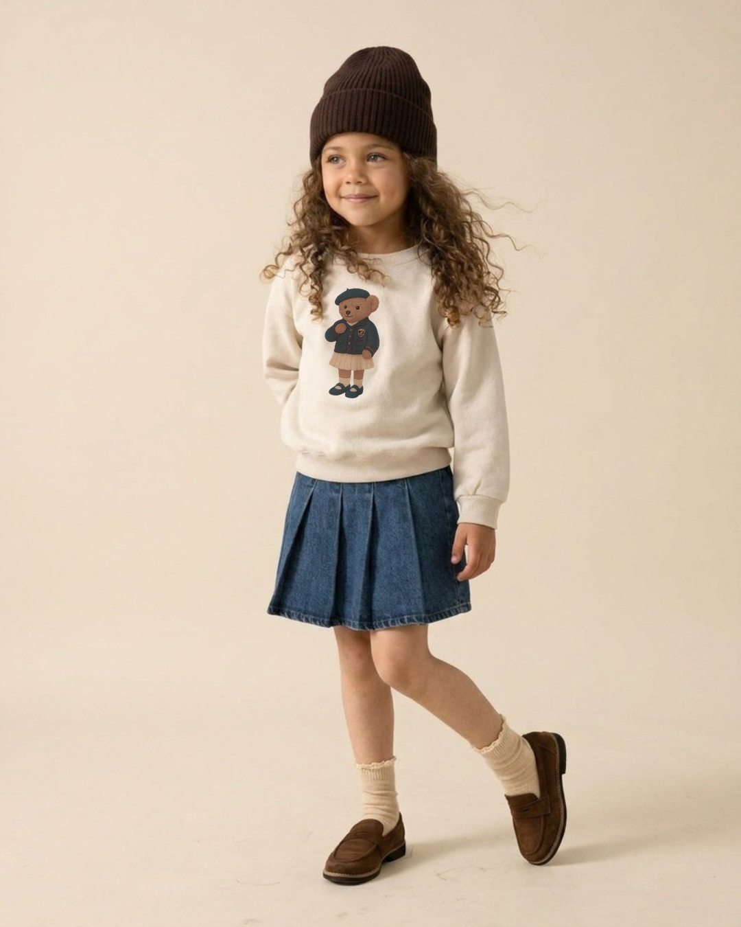 Bear Sweatshirt Girls Set
