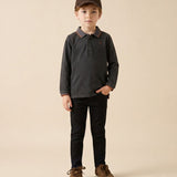 Stitch Studio Polo Ls-Off Black