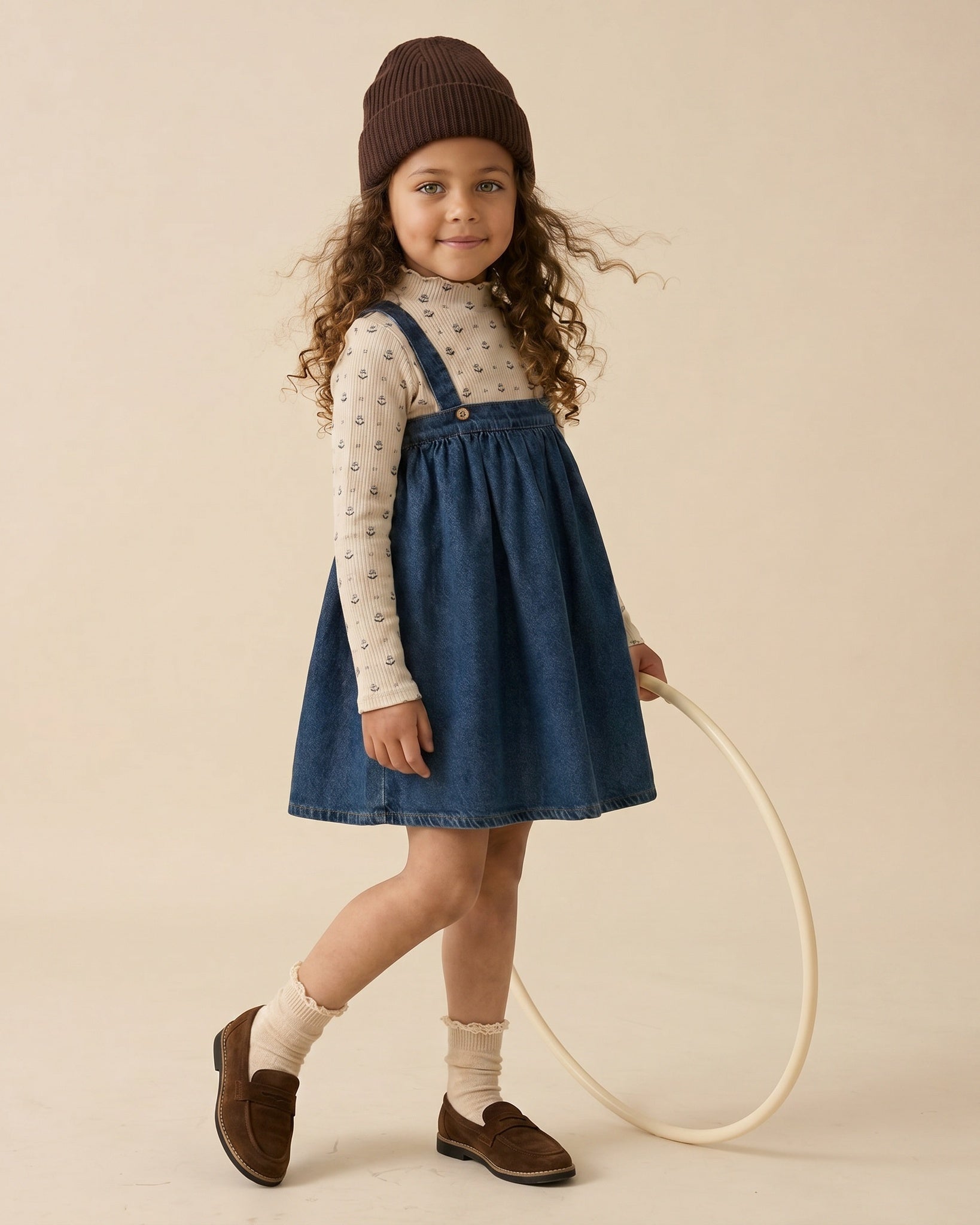Denim Girls Jumper Set