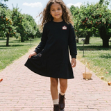Mon Paris Girls Panel Dress-Black