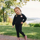 Mon Paris Girls Toddler Set-Black
