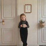 Cherry Mockneck Romper-Black