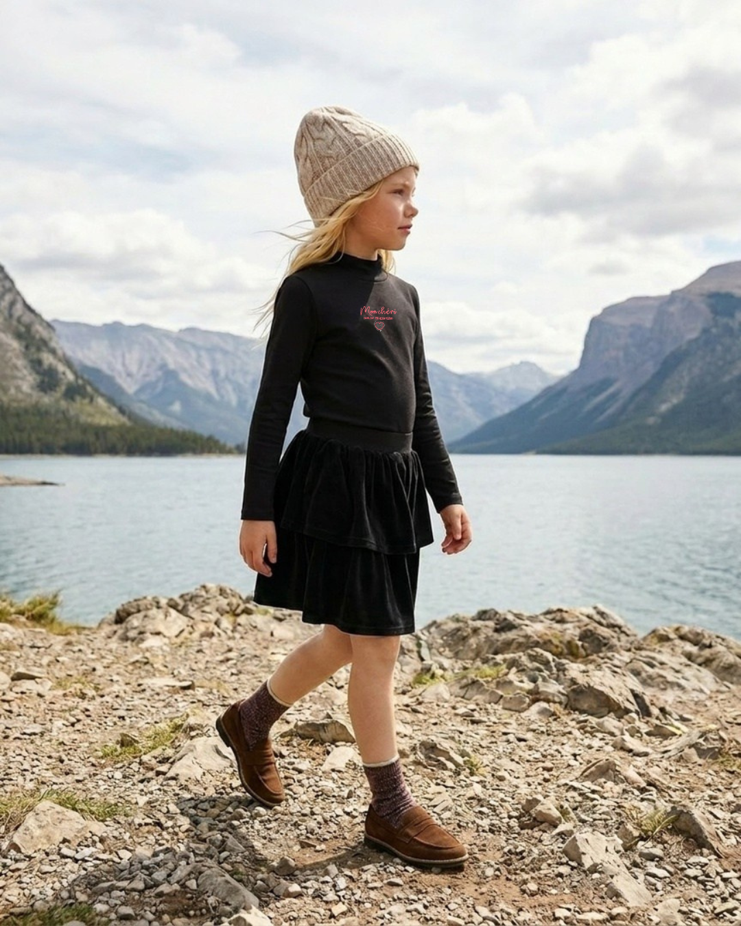 Girls Mock Neck Set