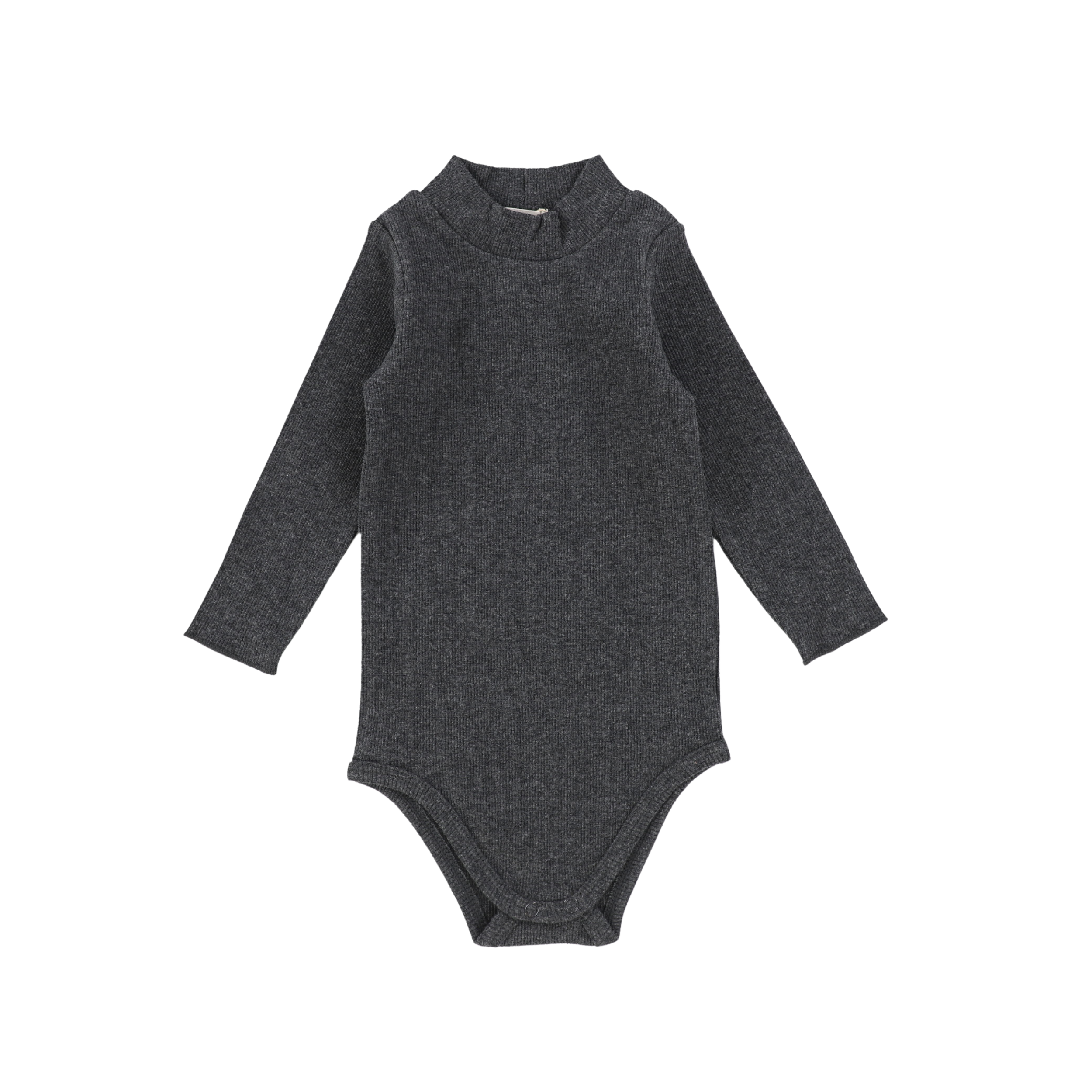 Ribbed Mockneck Onesie - Heather Grey