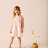 Sunny Blossoms 3/4 Sleeve Dress-Bud Pink