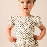Puff Sleeve Toddler Set-Primary Floral