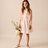 Girls Pointelle Cardigan-Bud Pink