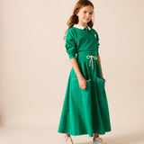 Boating Crew Maxi Skirt-Electric Green