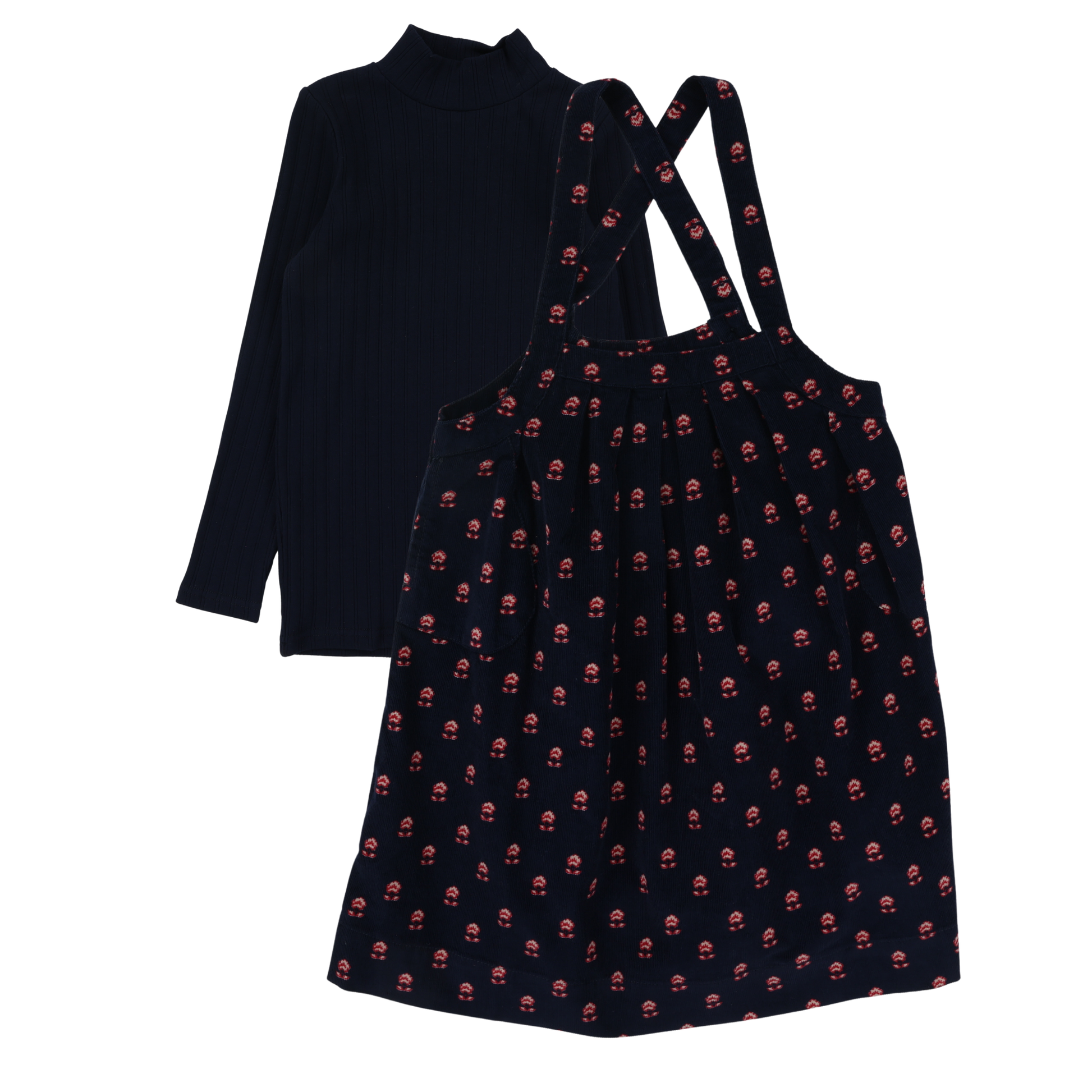 Navy Vintage Floral Jumper Set
