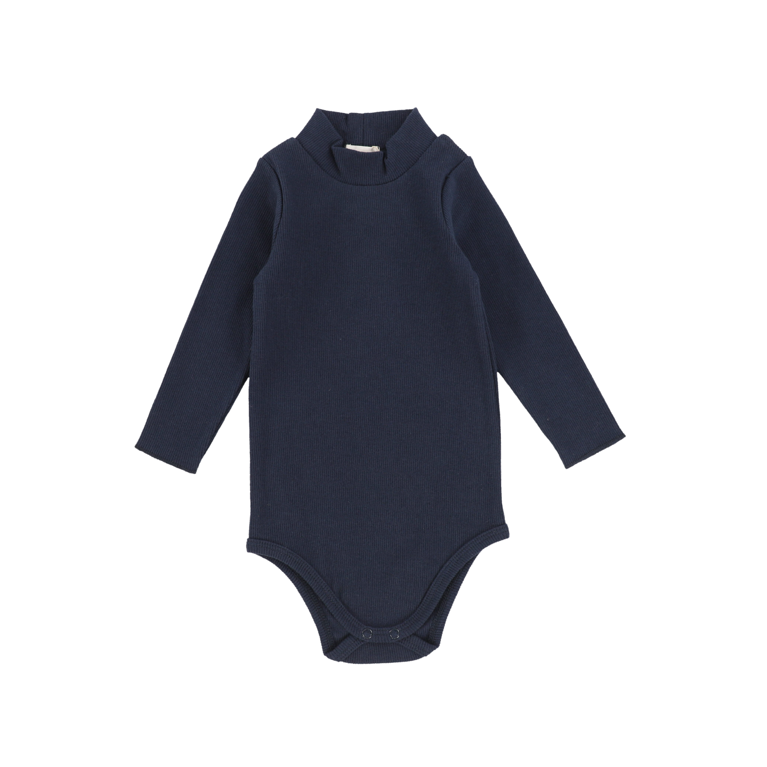 Ribbed Mockneck Onesie - Navy