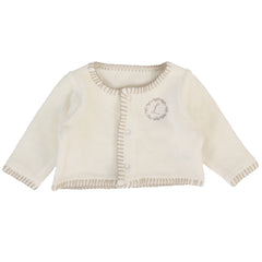 Velour Cardi- Cream/Oat