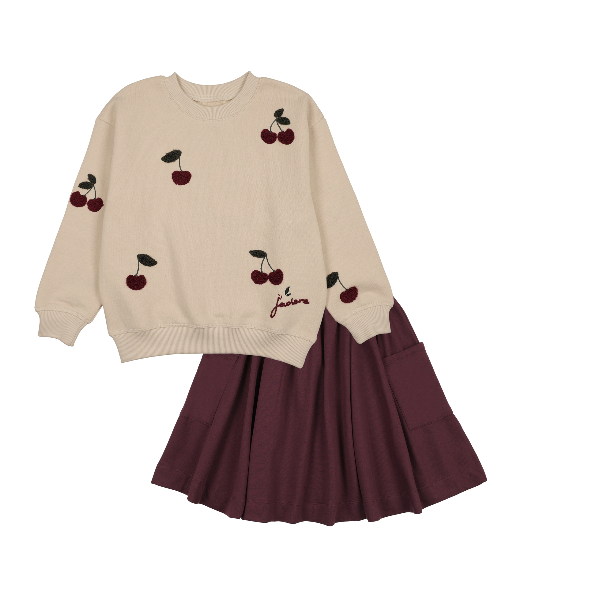 Cherry Patch Sweatshirt Set